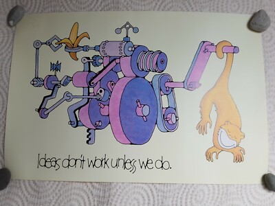 Vintage Argus Communications 1975 #2052 Poster Druck USA Gene Tarpey