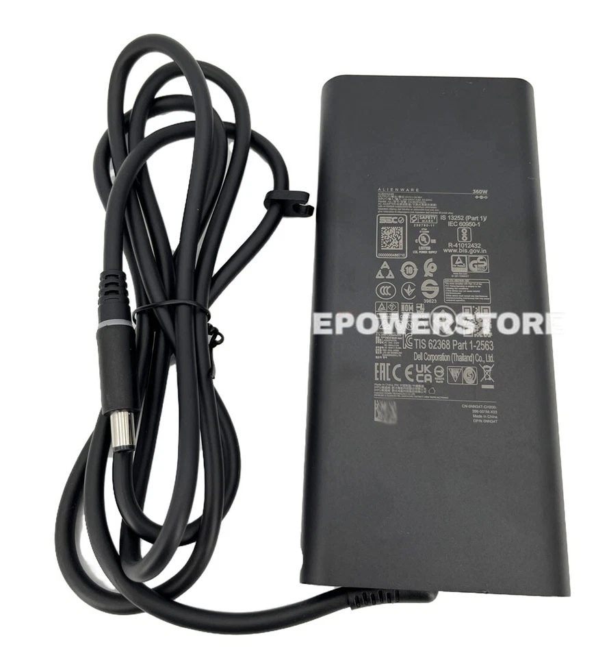 Nuevo cargador adaptador de CA Alienware GaN 19,5 V 18,46 A 360 W para Dell Alienware M18 R2 Foto 2 de 4
