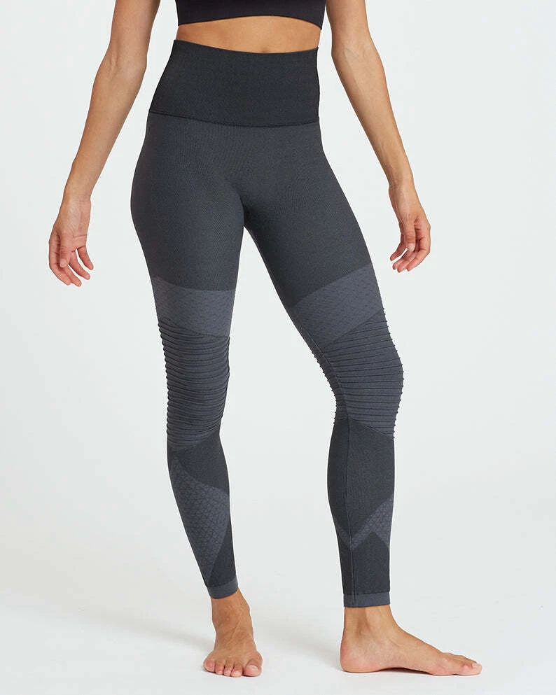 Spanx Look At Me Now Seamless Moto Leggings - 50193R - Very Black