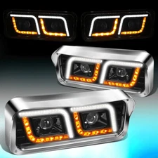 FOR 1981-2019 KENWORTH W900 WESTERN STAR 4800 LED DRL DUAL PROJECTOR HEADLIGHT