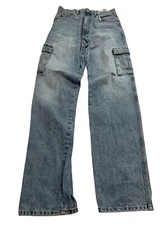 Martine Rose x Tommy Jeans Seven Pocket Denim Cargo Pants in Blue Indigo