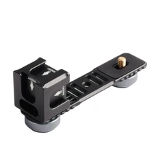 Universal Aluminium Alloy Gimbal Extention Bar Bracket Adapter with 4 Cold Shoe