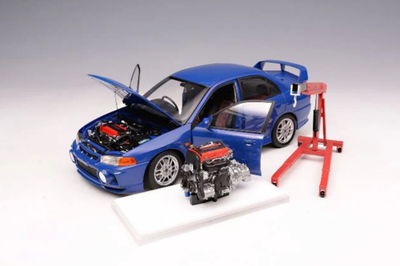 1/18 MotorHelix Mitsubishi Lancer Evolution IV Icella Blue M84005