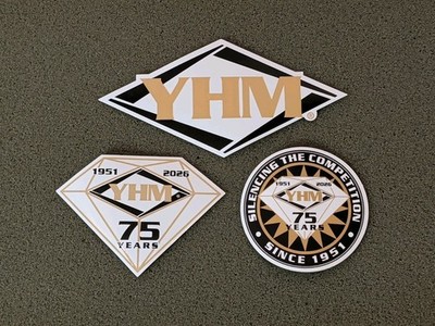 YHM Yankee Hill Machine  Sticker 75 Years Suppressor (Lot of 3) SHOT SHOW 2026