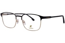 Carrera 253 2M2 Eyeglasses Frame Men's Black/Gold Full Rim Rectangle Shape 53mm