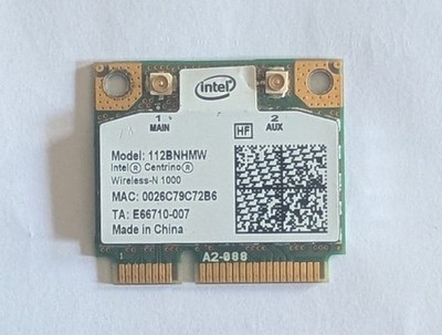 Intel Centrino Wireless-N 1000 112BNHMW (2.4GHz) PCIe Half Mini 802.11b/g/n