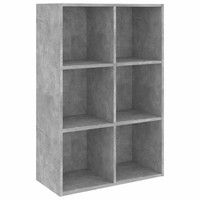 BüCherregal/Sideboard Betongrau 66X30X98 Cm Holzwerkstoff