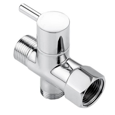 Bidet-T-Adapter, Messing-T-Adapter mit Absperrventil, 3-Wege-T-Anschluss 7/9444