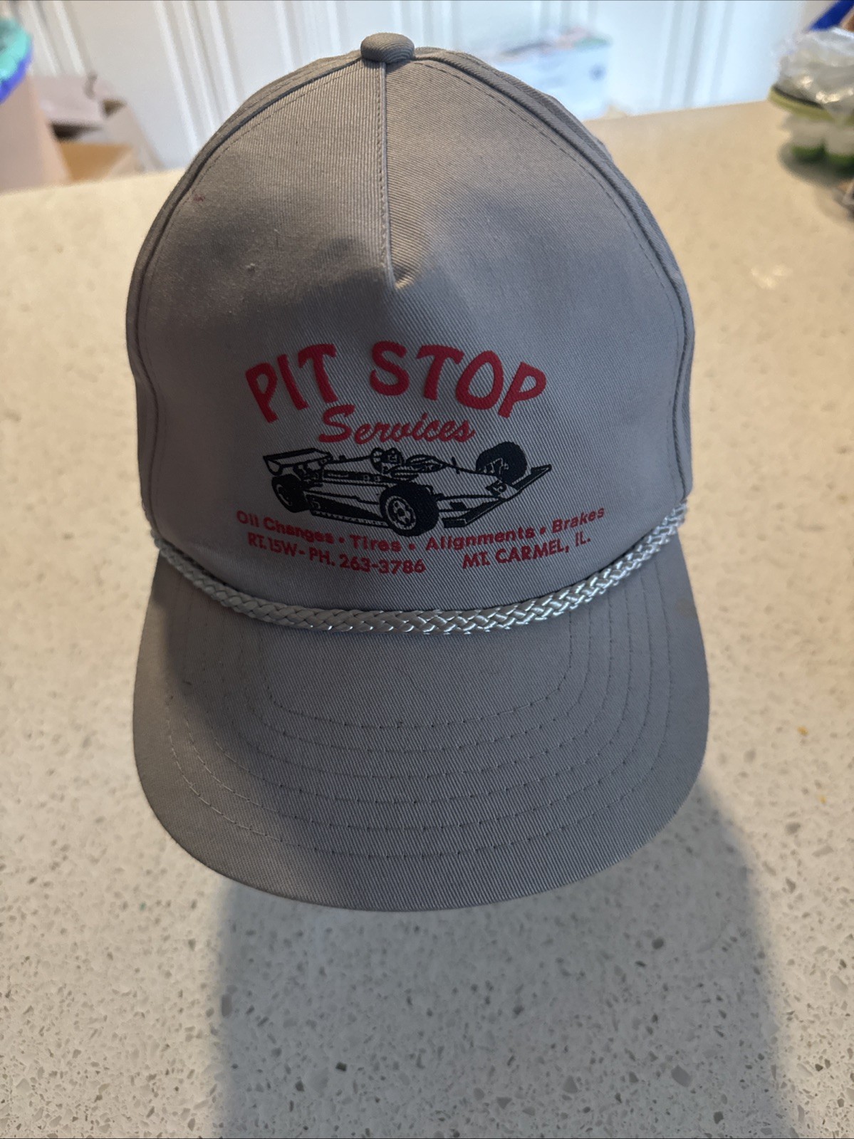 Pit Stop Services Hat Snapback Cap - Grey - image 1