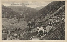 Old postcard wooden slitter in the Wormstal (170601)