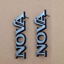 2pc Chrome Front Fender Emblem Badge Fits 1975-79 Chevy Nova 358756