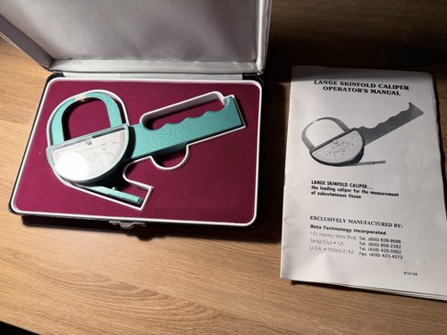 Vintage Lange Skinfold Caliper Cambridge Scientific Technology Inc Hard Case