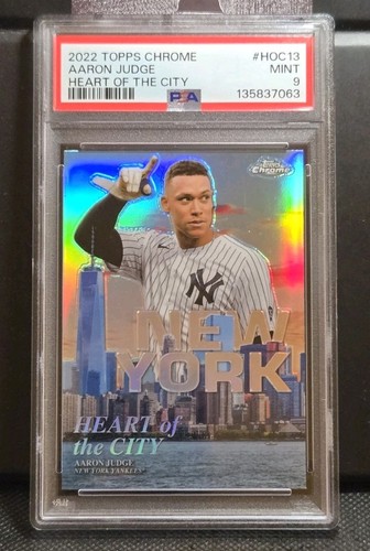 Aaron Judge ● 2022 Topps Chrome #HOC-13 ● Heart of the City ● Refractor ● PSA 9