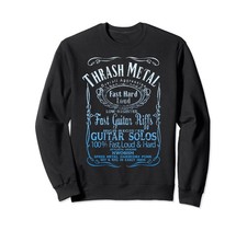 THRASHMETAL THRASH DEATH METAL Guitar Solo Heavy Metal Core Sweatshirt
