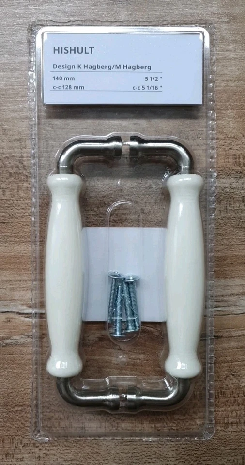2x IKEA HISHULT Griff Küchengriff  Türgriff Schrankgriff Porzellan