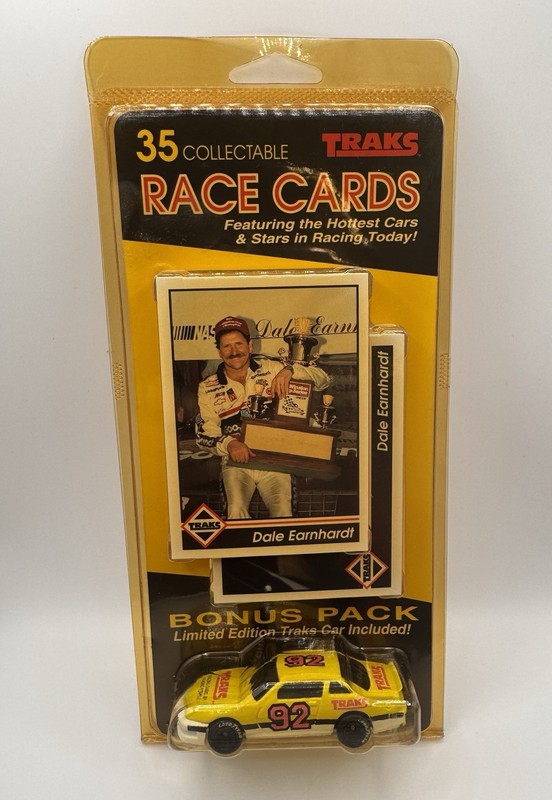 1992 TRAKS LIMITED EDITION NASCAR 35 RACE CARD SET BONUS PACK WITH 1/64 DIECAST