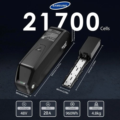 48V 36V 15Ah 20Ah Ebike Lithium Battery For 200W-1000W Motor