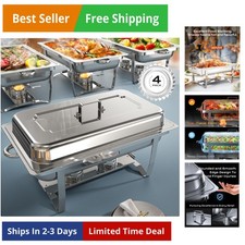 Sfregamento Piatti per Buffet Confezione da 4, [Lucidatura a Specchio Ultrasuoni] Sfregamento Piatto...