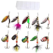  10-20pcs Fishing Lures Spinnerbait for Bass Trout Salmon Walleye Hard 10pcs