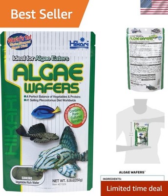 8.8-Oz Algae Wafer for Fish - High Veg Matter & Vitamin C Enriched