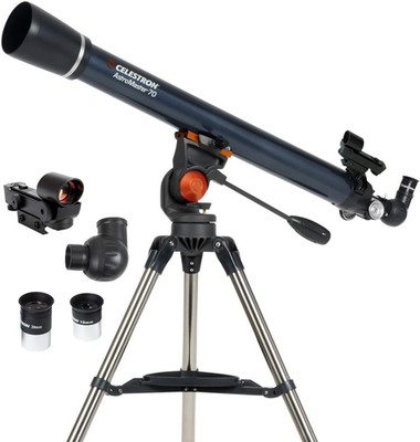 Celestron AstroMaster 70AZ Refractor Telescope for Moon & Planet Viewing | Fully