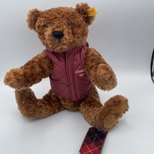 Teddy Bauer Plush Steiff Brown Bear for Eddie Bauer Vest W/Tags 2008 10