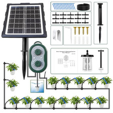 50FT Solar Automatic Drip Irrigation Kit System, Smart Self-Watering System with