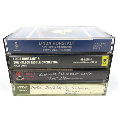 x3 Linda Ronstadt Music Tapes Cassettes Country Rock Cult Cry Like, Get Closer