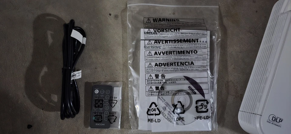 RICHOH PJ WXL4541 Short Throw Laser Projector. In Original Box. Tested And Works - Image 4 of 4