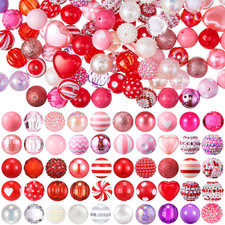 100 Pcs 20Mm Bubblegum Beads for Pens DIY Mixed, Sweet Color