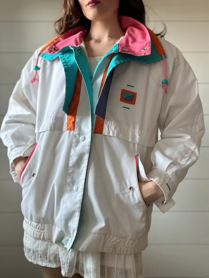 Chaqueta Be In The Current Scene Años 80 De Colección Esquí Colorblock LEER Foto 3 de 4