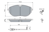 Bosch BremsbeläGe Vorne Rechts Links FüR VW Multivan T6 Transporter / Caravelle