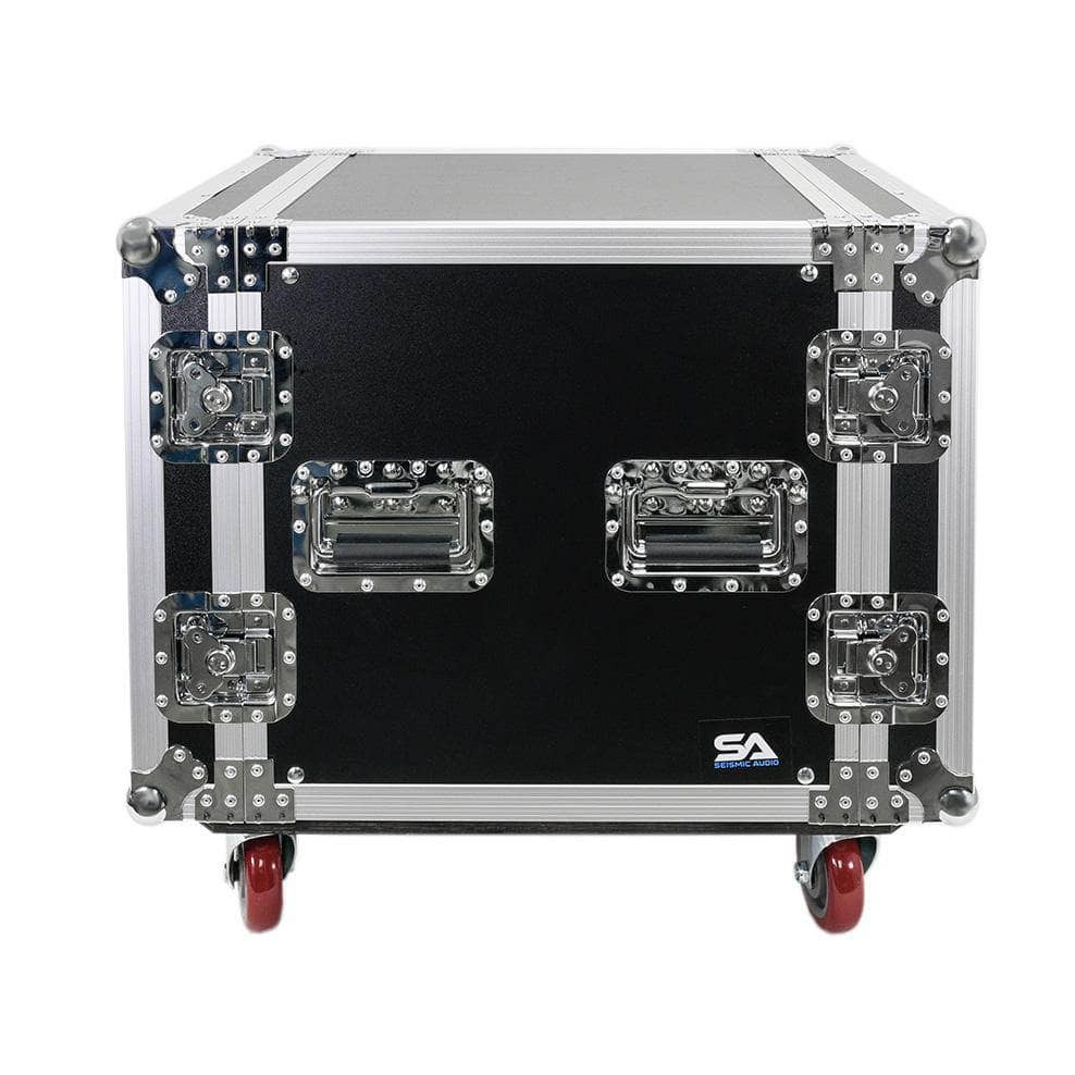 10 Space Pro Audio DJ Road Rack Case with Casters Pro Tour Grade
