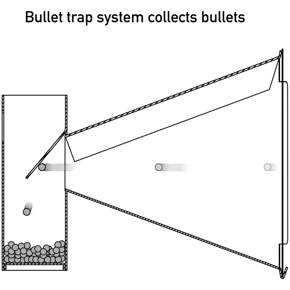 5.5" Rifle Pistol Shooting Target Holder Metal Pellets Trap W/ 100 Paper Targets - Image 2 of 4