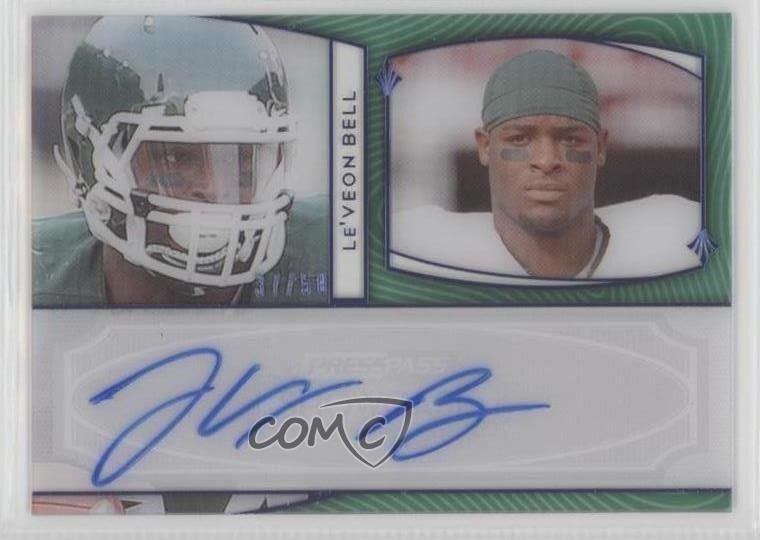 Le'Veon Bell Michigan State Spartans 2013 Press Pass Showcase Blue /50 #SC-LB Auto 0af 