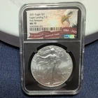 2021 W Eagle S$1 Silver Dollar MS70 Eagle Landing T-2 NGC