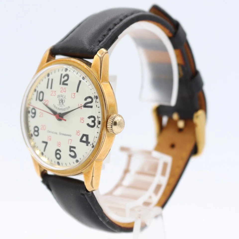 Reloj Pulsera Automático Hombre Ball Trainmaster Vintage ETA.2821 Tono Dorado Suizo Foto 2 de 4