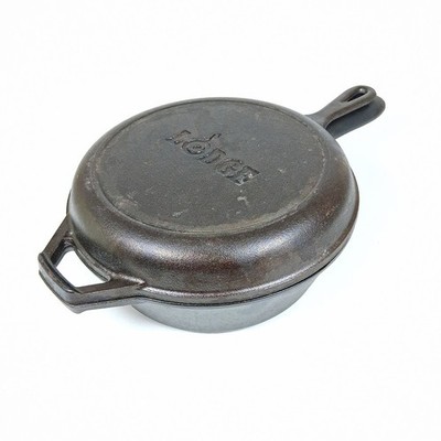 Lodge 10.25 Cast Iron 4 in 1 Combo Cooker Double Skillet USA