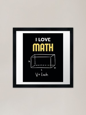 I Love Math Gerahmter Kunstdruck Gerahmtes Wandbild Poster Leinwanddruck Bild