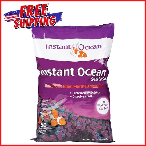 INSTANT OCEAN SEA SALT Marine Aquariums Nitrate & Phosphatet-Free 50-Gallon NEW