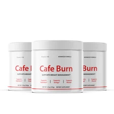 (3 Pack) Cafe Burn Powder, CafeBurn Fit Fat Burn Weight Loss (90 Servings)