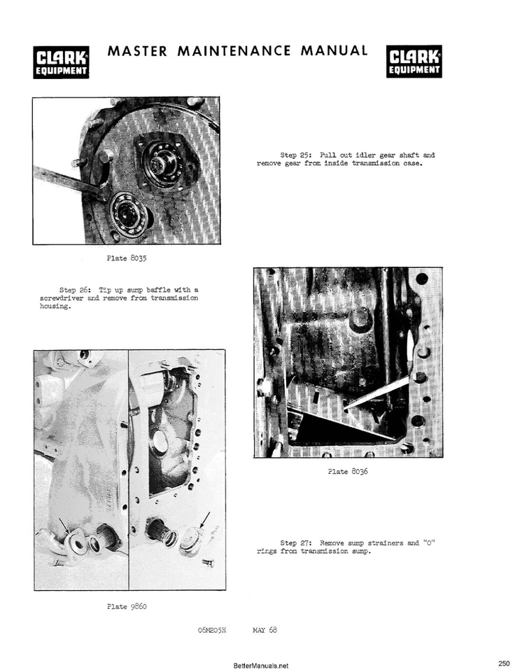 500 339 MANUAL DE REPARACIÓN DE SERVICIO DE CARRETILLA ELEVADORA SE ADAPTA A CLARK C500 OH-339 Foto 3 de 4