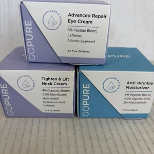 goPure Tighten and Lift Neck Cream- eye cream and anti wrinkle moisturizer lot  - Picture 1 of 8