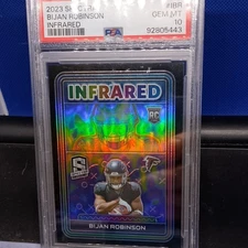 2023 Spectra #IBR Bijan Robinson Infrared Falcons 47/99 PSA 10 GEM MT