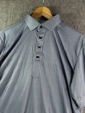 Collars  Co Navy Blue Houndstooth Dress Collar Polo Shirt Men  s Large NEW