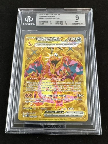 Pokemon Charizard ex 228/197 Obsidian Flames Hyper Rare Holo Beckett BGS 9 MINT