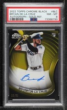 2022 Topps Chrome Black Gold Refractor 25/50 Bryan De La Cruz PSA 8 Auto w5p