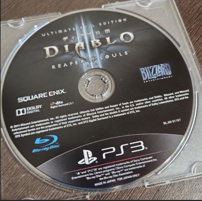 Diablo III Reaper of Souls Ultimate Edition PS3 Disc Only Used Japanese ver