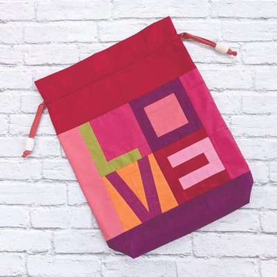 Love Handles Drawstring Bag Pattern from Sewn Wyoming