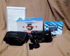 Yashica 5 Auto Focus Motor 5 Star 35 mm Camera in box 1980s